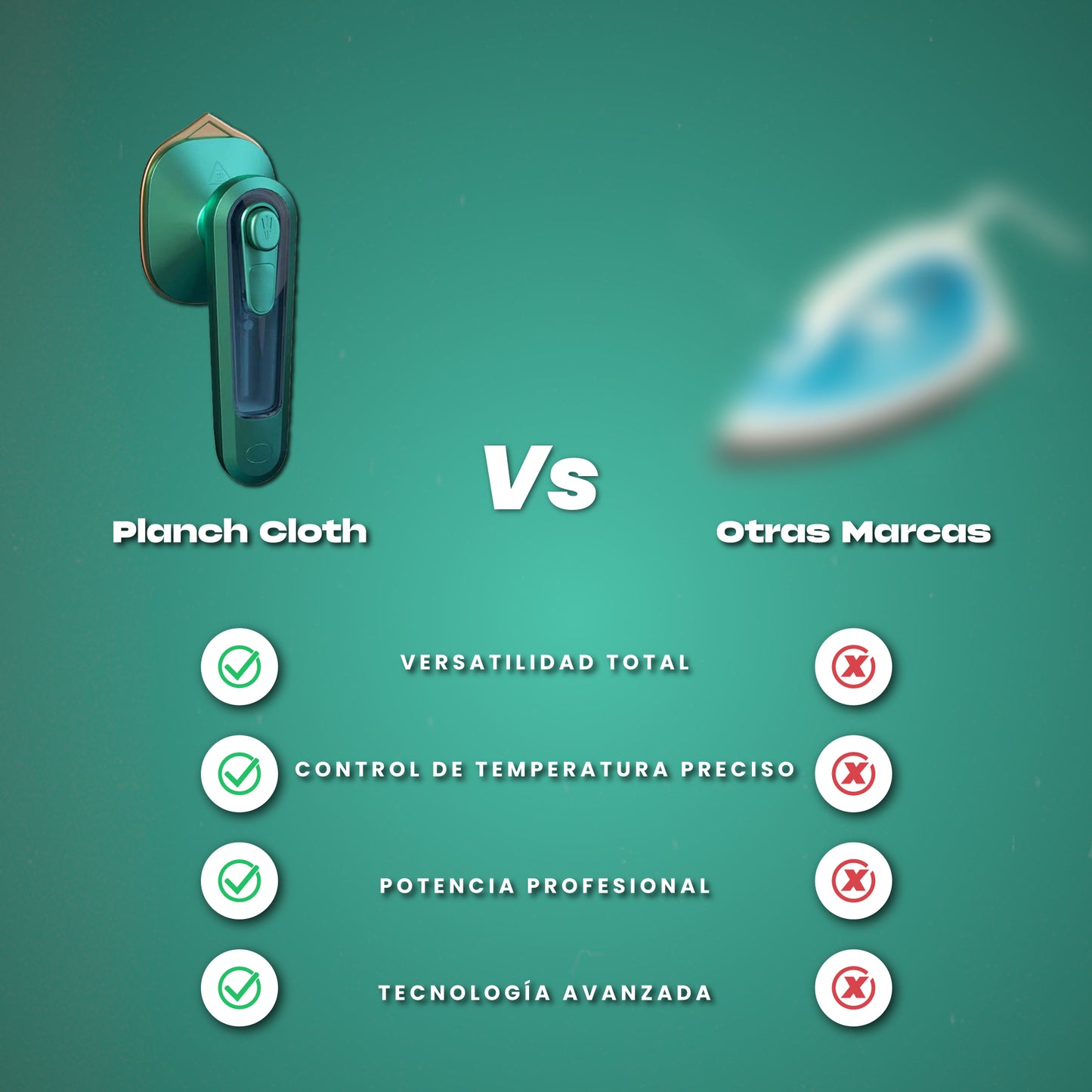 Plancha de vapor profesional/portátil en seco y húmedo -  Planch Cloth™